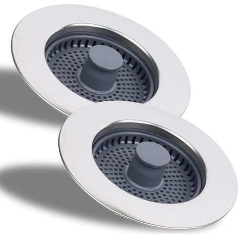 Ensemble Crépine Et Bouchon Pour Évier De Cuisine, Avec Crépine Anti-obstruction, Facile À Installer (deux Paquets)