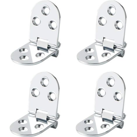 Klappbare Möbel-scharniere – Edelstahl 2 Mm – 180° Drehung – Senkkopf-design – 4 Stück Silber