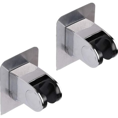Duschhalterung Ohne Bohren, 2 Stück Verstellbare Wandhalterungen Für Duschköpfe, 5 Einstellbare Winkelmodi, Barrenförmiges Design Passend Für Badezimmer Und Hotels