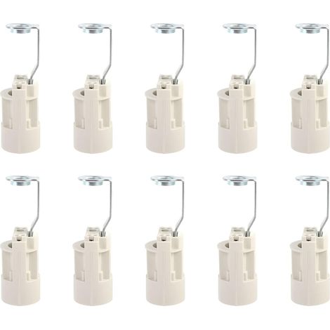 E14-lampenfassung, Verstellbare E14-lampensockel, Bajonettfassung Für Kerzenlampen Und Led-leuchtmittel, 10 Stück (weiß)
