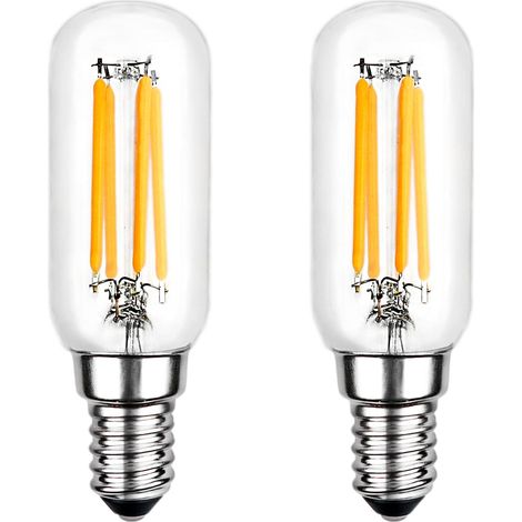 Led-birne, T25 E14 4w Warmweiß 6000k, 400lm, Led-fadenbirne In Tubusform Für Dunstabzugshaube, Nicht Dimmbar, 2er-pack