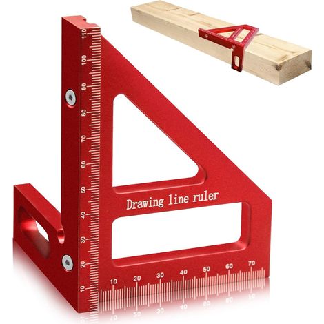 Quadratischer Anschlagwinkel Für Holzarbeiten, 3d-multiwinkel-messschablone, Dreiecksmesswinkel Für 45/90 Grad
