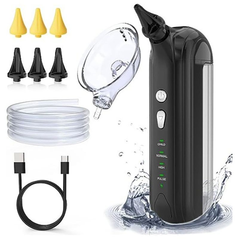 Hydropulseur D'Oreilles Électrique Pour L'Élimination Du Cérumen, Nettoyeur D'Oreilles Avec 4 Modes, Rechargeable Par Usb, Pour Adultes Et Enfants