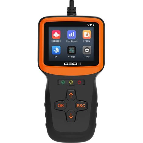 Obd2-diagnosegerät Für Fahrzeuge – Fehlerscanner Mit 2,8-zoll-farbdisplay – Kompatibel Mit Fahrzeugen Ab 2000 – 10.000 Dtc-codes