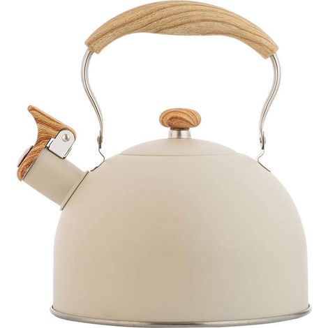 Pfeifender Wasserkocher Aus Edelstahl, 2,5 L – Für Induktion Und Gas Geeignet – Ergonomischer, Hitzebeständiger Griff – Starke Pfeife