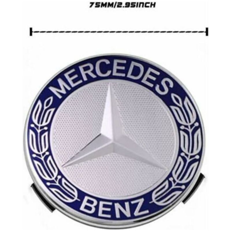 Lot De 4 Cache-moyeux 75 Mm – Plastique Abs De Haute Qualité – Compatible Mercedes Benz – Installation Simple Et Rapide