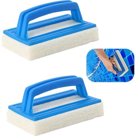 2 Stück Poolbürste Mit Griff, Magic-eponge Schwamm Für Poolreinigung Und Zubehör