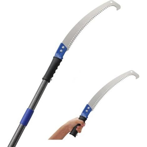 Blauer Astsäge, Gartensäge Für Bäume Mit Gebogenem Sägeblatt, Langarmsäge Für Baumpfleger, Garten, Terrasse, Bäume, Äste, 4 M (13 Ft), 4 M (13 Ft)