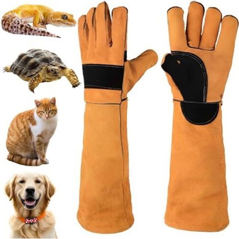 Krabensichere Handschuhe Zum Umgang Mit Tieren, 45 Cm Lange Arbeits-handschuhe Mit Biss-schutz, Reptilien-handschuhe, Für Schweißen, Gartenarbeit, Umgang Mit Katzen/hunden