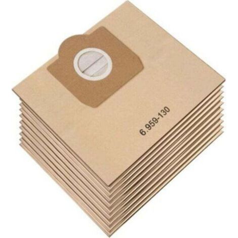 10 Ersatzfilter Für Kärcher 6.959-130.0, Xu, Wd3, Wd3p, Mv3 – Papierfilter, Zubehörteile