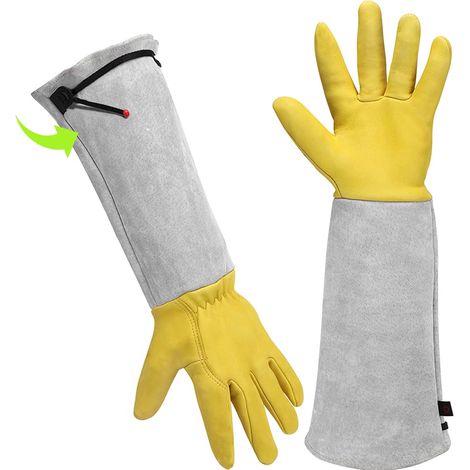 Gartenhandschuhe Für Damen/herren – Leder-arbeitshandschuhe – Garten-geschenk, Werkzeug, Schnittschutzhandschuhe, Handschuhe Für Rosen Und Dornensträucher, Gartenwerkzeuge, Langer Gartenhandschuh (m)