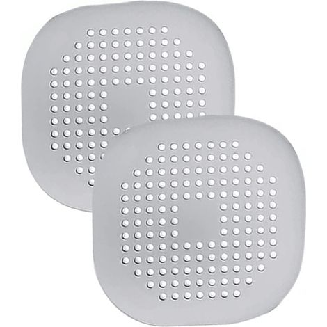 2er-set Silikon-schutzfilter, 14,5 X 14,5 Cm, Aus Silikon, Für Küchen- Und Waschbecken, Grau