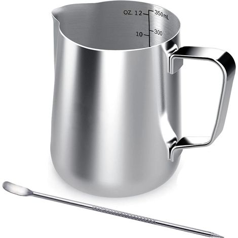 Edelstahl-milchkanne, 350 Ml, Handgehobene Milchkännchen Für Kaffee