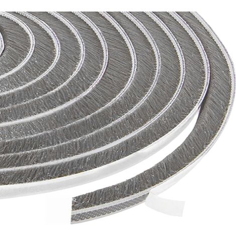 Bürstendichtung, 9 Mm (h) X 15 Mm (b) X 10 M (l), Für Türen, Fenster Und Schränke, Wind- Und Insektendicht, Türbürstendichtung Für Schiebetüren
