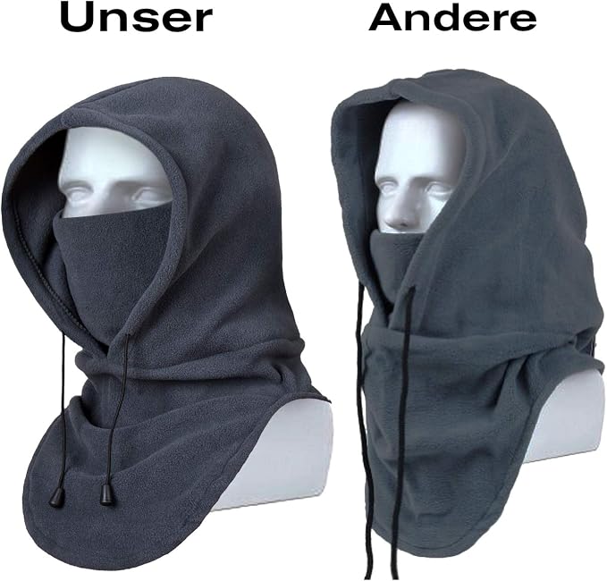 Verstellbare, Winddichte Sturmhaube, Ideal Zum Skifahren, Motorradfahren Und Für Winterliche Outdoor-aktivitäten. Unisex, Einheitsgröße, Grau.