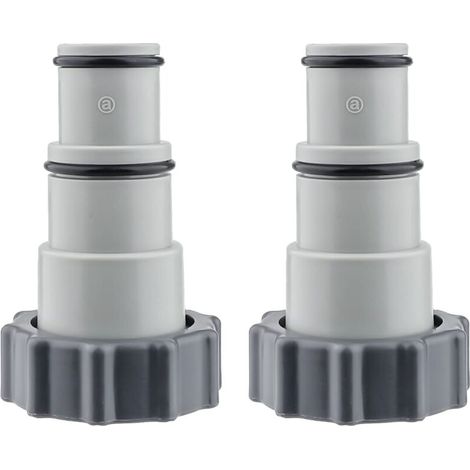 Adaptateur Tuyau Piscine 2 Pièce Raccord Piscine Adaptateurs Filetés Mâles Pour Pompe De Vidange De Piscine, Pour Tuyau De 1,5 Et 1,25" - Série A