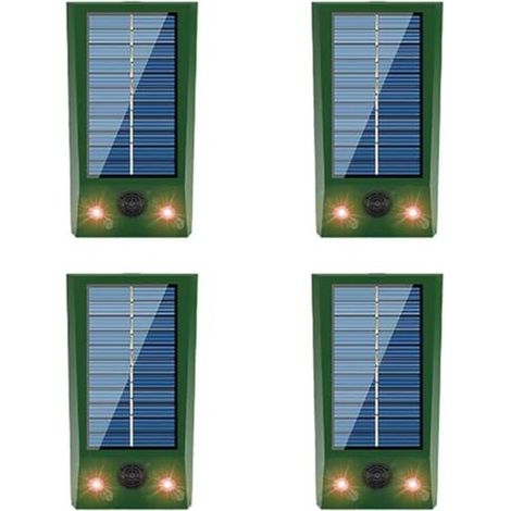 Solar-tierabschreckung 4x Für Haustiere (katzen, Hunde, Vögel, Eichhörnchen, Waschbären, Kaninchen, Füchse, Hirsche Usw.) Mit Led-bewegungsmelder