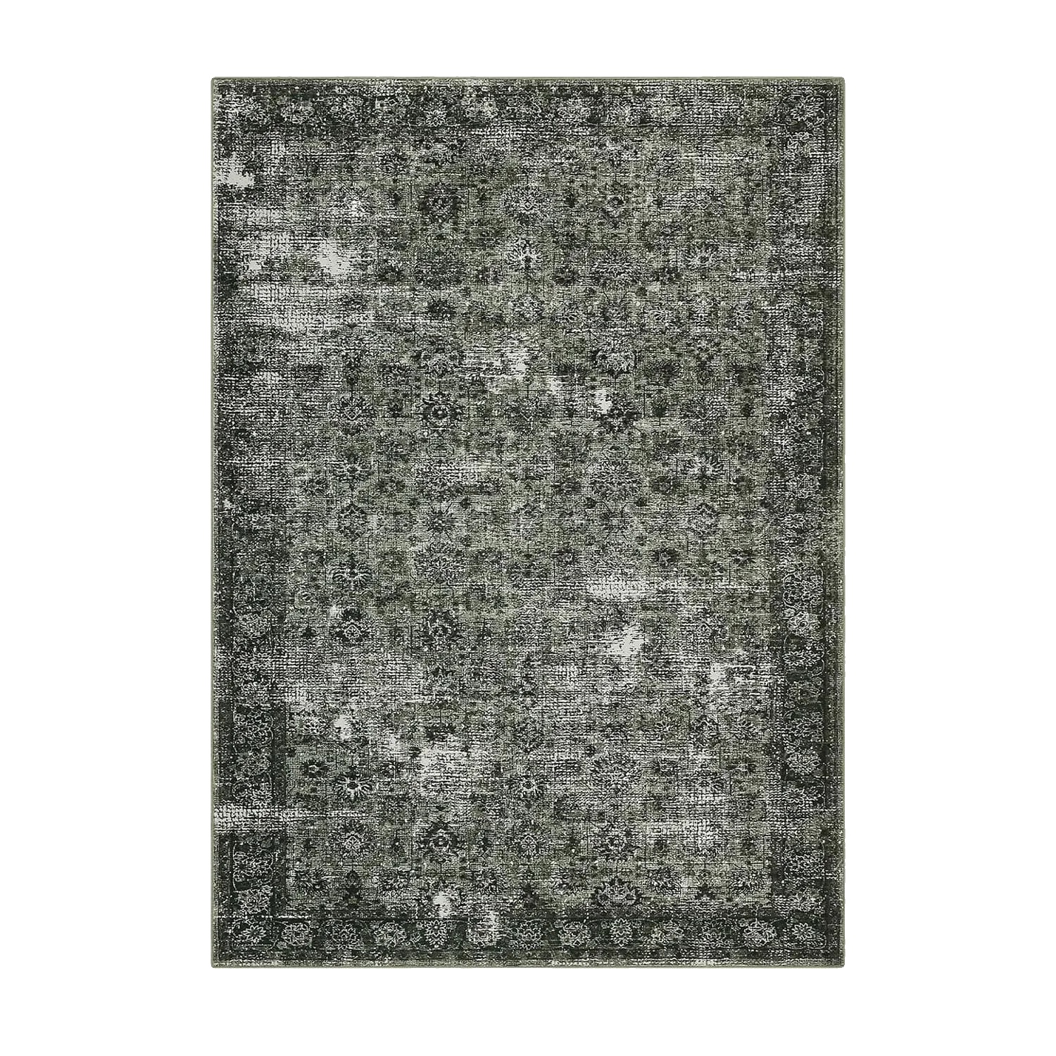 Teppich, Rutschfeste Unterlage, Vintage-design, Grün-a, 160x230cm-a