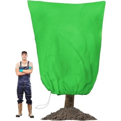 Großer Winterschutz Für Außenpflanzen (200 X 240 Cm) – Hochwertiger, Dicker Und Atmungsaktiver Schutz Mit Reißverschluss Und Kordelzug, Ideal Für Olivenbäume, Palmen