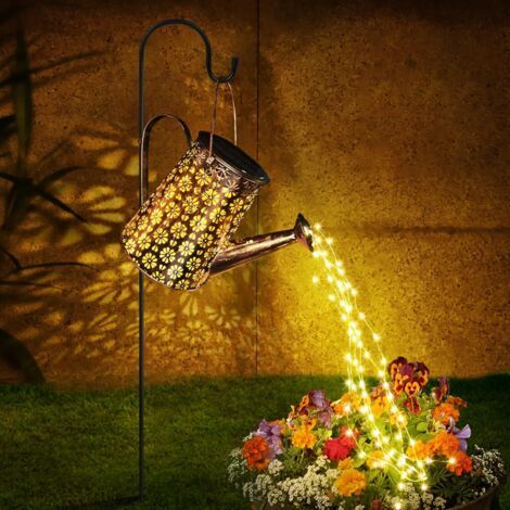 Lanterne Solaire Étanche Avec Lumières Led – 6 Lumières Cuivre 75cm – Ip65 Pour Extérieur – Décoration Jardin Et Patio