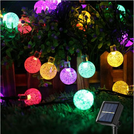 Lichterkette Solar Außen, 6,5 M Solar-lichterkette Mit 30 Leds, 8 Modi, Wasserdichte Außendekoration
