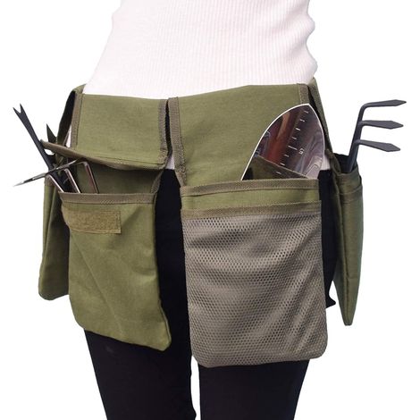 Werkzeuggürtel Aus Canvas Mit Taschen Für Gartenarbeit, Garten-kit, Handtasche, Aufbewahrungstasche Für Zu Hause, Gartenwerkzeug-kit, Aufbewahrungstasche Für Rasen