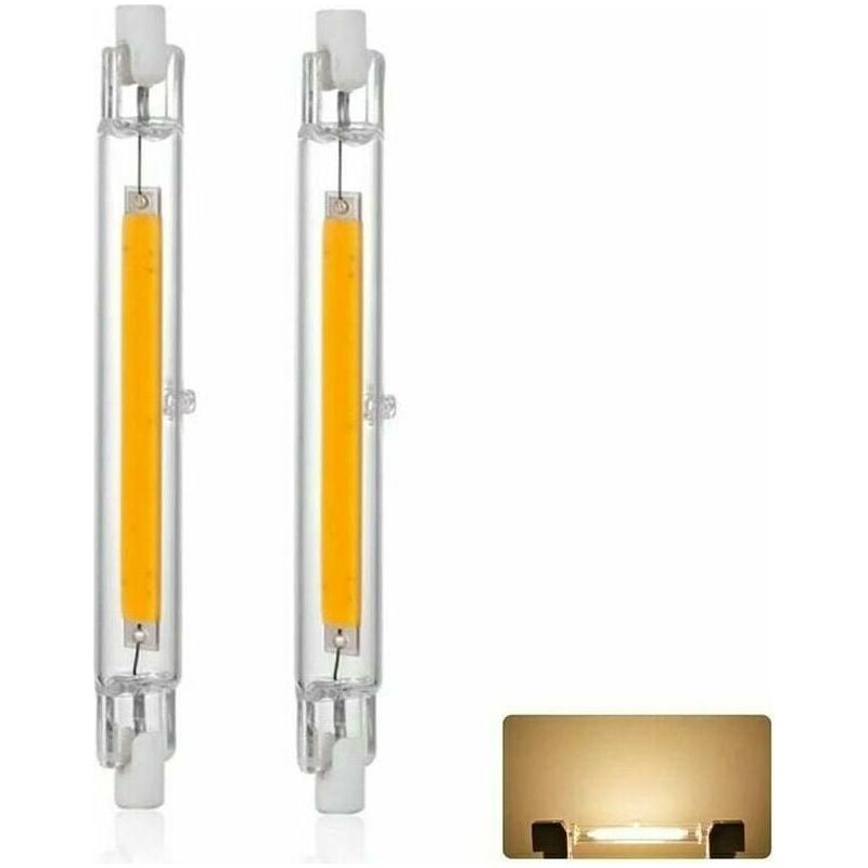 Ymyny Ampoule Led R7s 118mm 20w Dimmable, Blanc Chaud 3000k 3000lm, Linéaire Remplacer Lampe Halogène J118 300w, Éclairage À 360 Degrés, Sans Scintillement, R7s Ocb Led Tubes Pour Projecteur, Lot De 2
