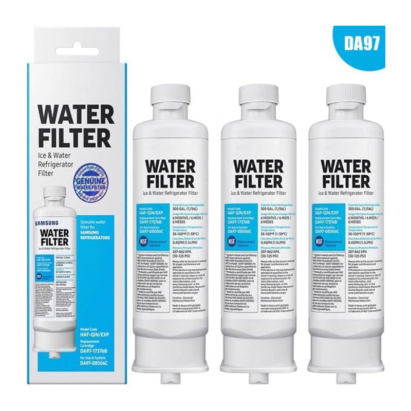 Hoxileeleo - 3pcs Filtres À Eau De Réfrigérateur De Rechange Da97-17376b Da97-08006c Haf-qin Haf-qin/exp Pour Réfrigérateurs Samsung Multi-portes