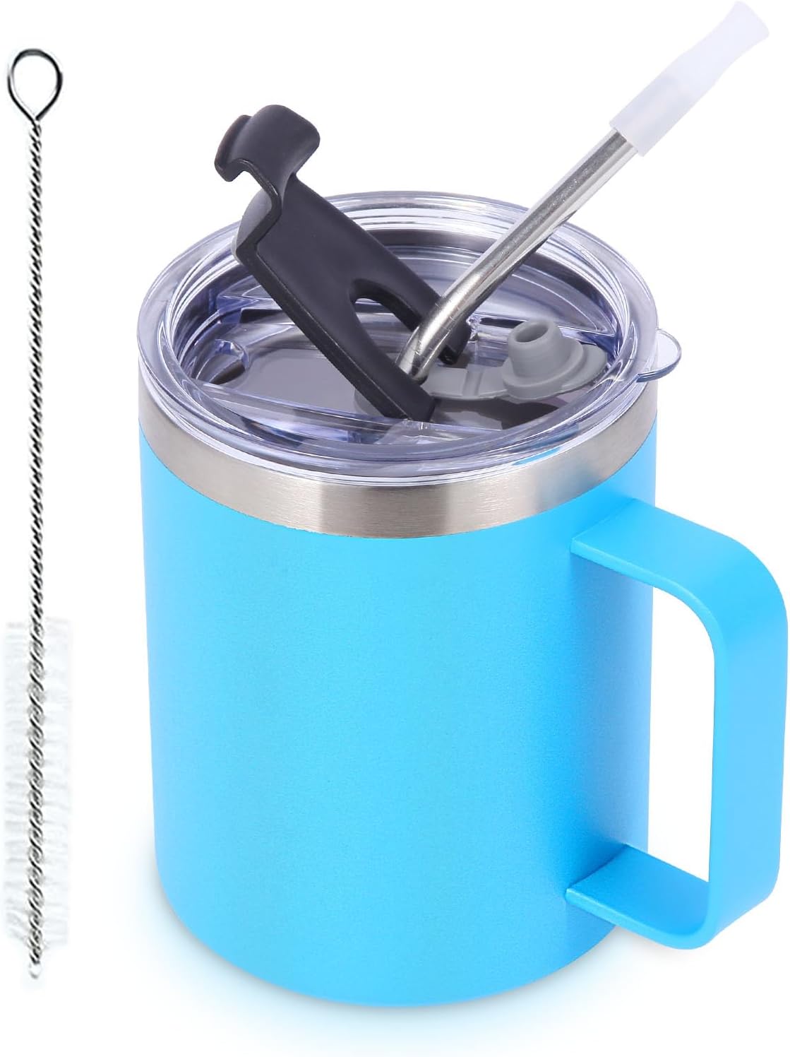 Isolierbecher – 1 Stück – Edelstahl – Doppelwandige Vakuumisolierung – Ideal Für Reisen, Camping Und Büro – 355 Ml