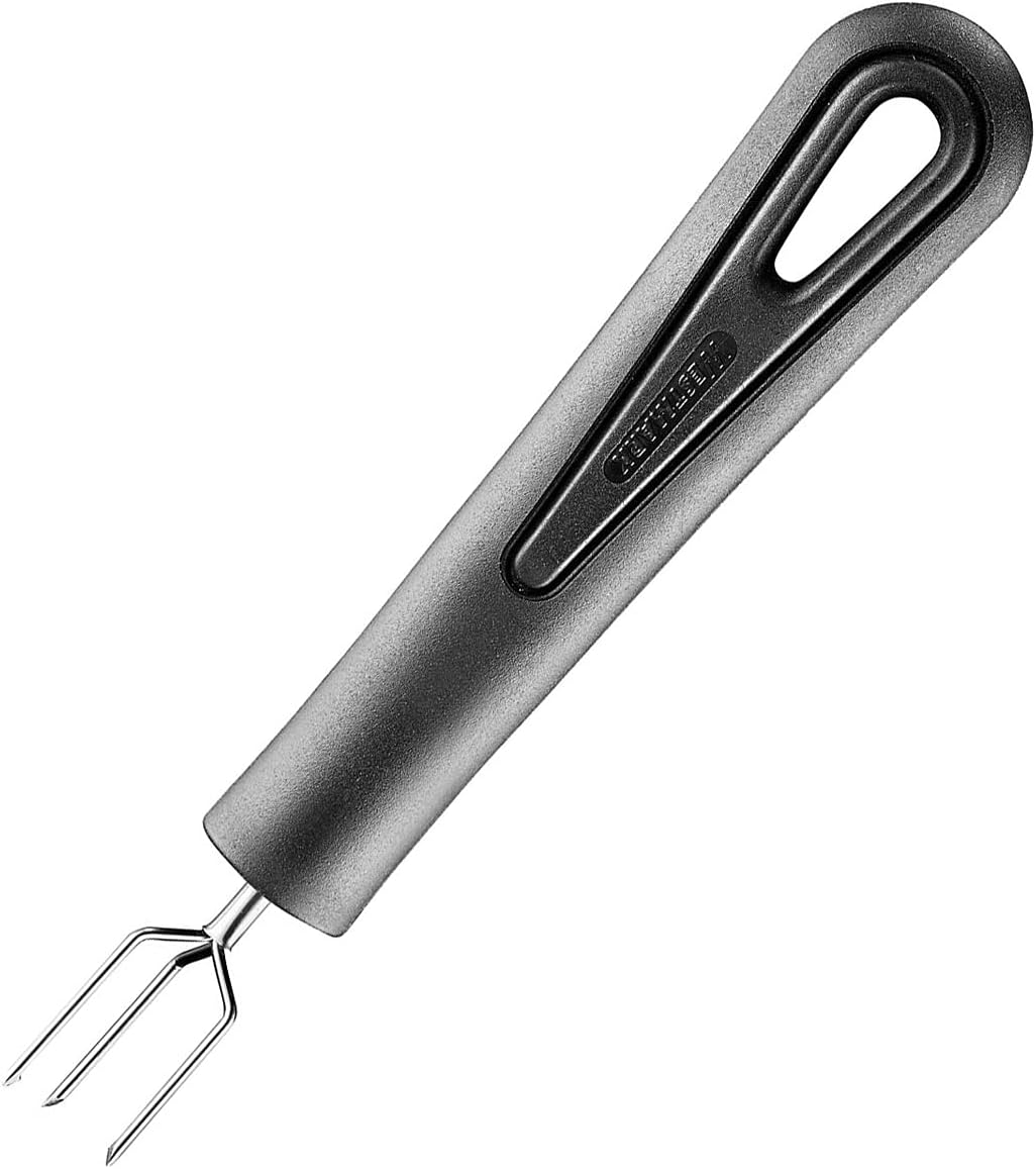 Kartoffelgabel – 1 Stück – Edelstahl Und Kunststoff – Lange Zinken Zum Schälen – Für Den Täglichen Gebrauch – Schwarz, 15,9 Cm