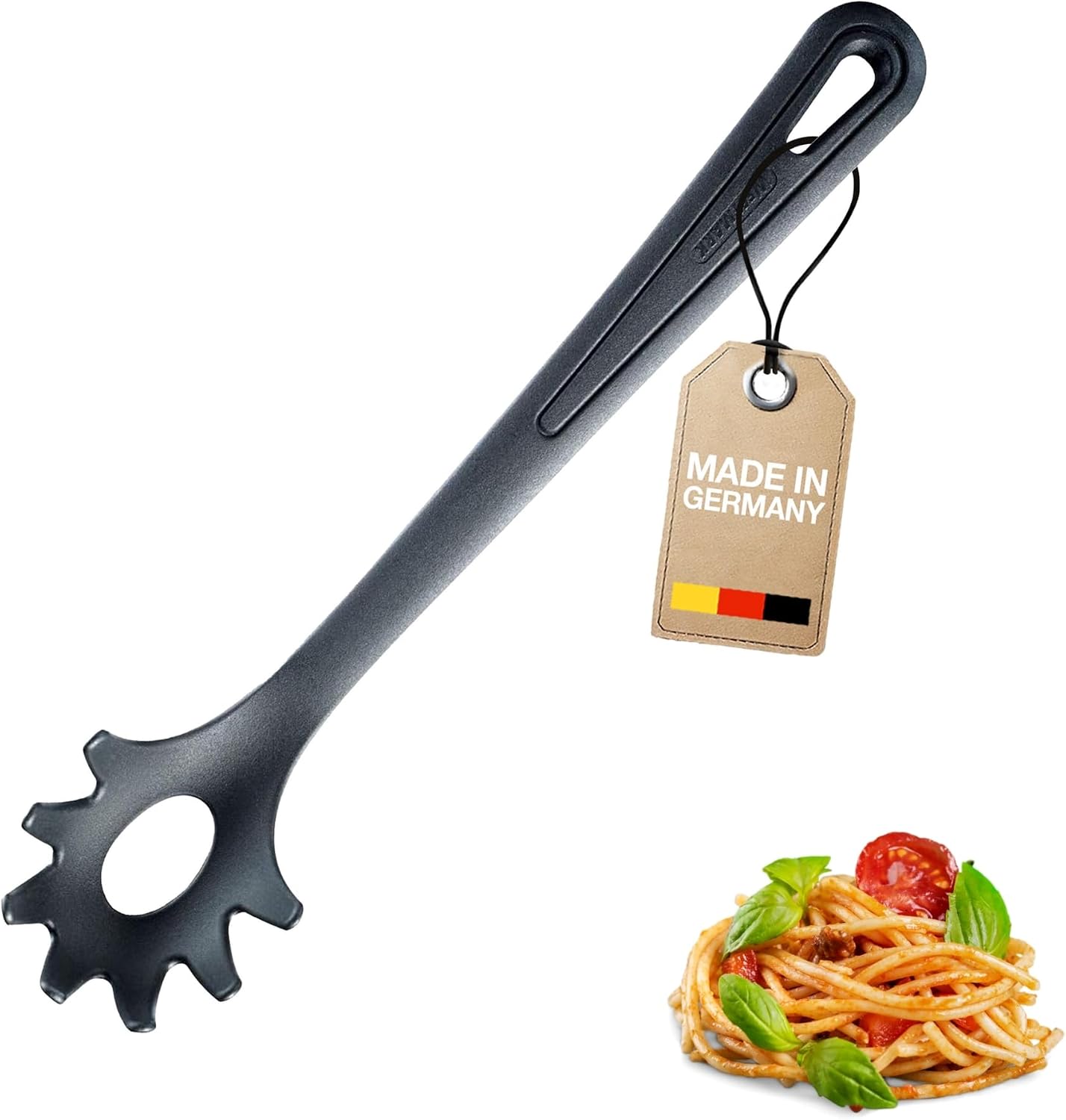 Spaghettilöffel – 1 Stück – Schwarzer Pa-kunststoff – Zum Abmessen Und Kochen – Für Den Täglichen Gebrauch In Der Küche – 30,5 Cm