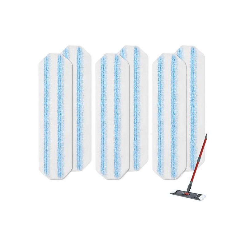 Lot De 6 Tampons De Rechange En Microfibre Pour Balai O-cedar H2pro, Compatibles O-cedar Et Vileda H2pro, Lavables En Machine Et Réutilisables