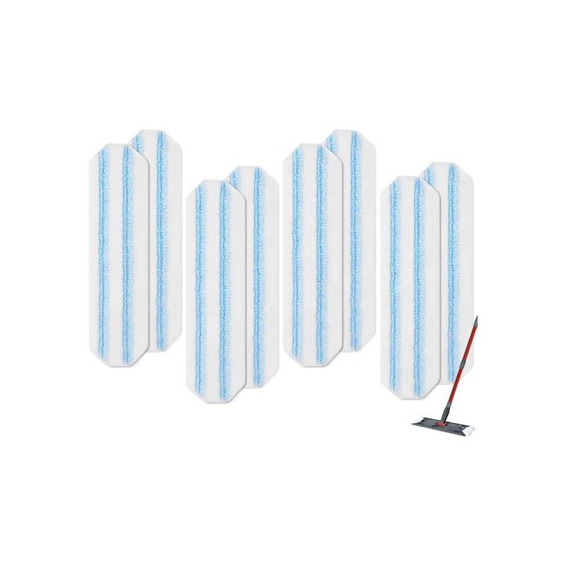 Lot De 8 Tampons De Rechange En Microfibre Pour Balai À Franges O-cedar H2pro, Compatibles O-cedar Et Vileda H2pro, Lavables En Machine Et Réutilisables, Pour Nettoyage En Profondeur