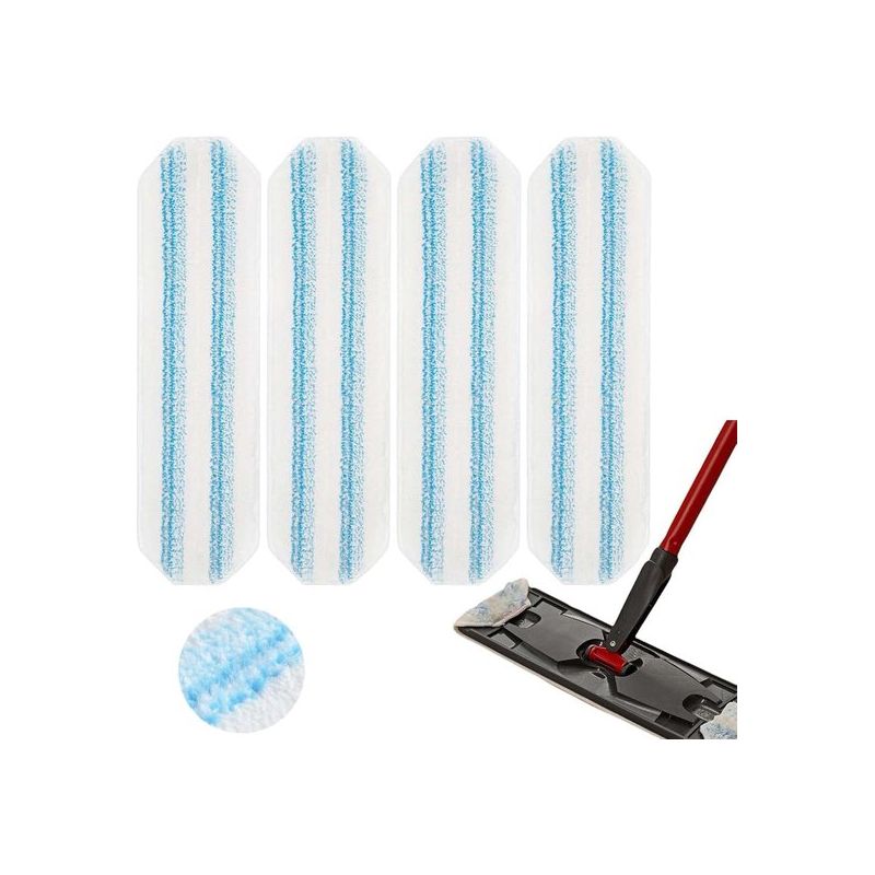 Lot De 4 Tampons De Rechange Pour Balai À Franges O-cedar H2pro, Compatibles O-cedar Et Vileda H2pro, Lavables En Machine Et Réutilisables, Pour Nettoyage En Profondeur