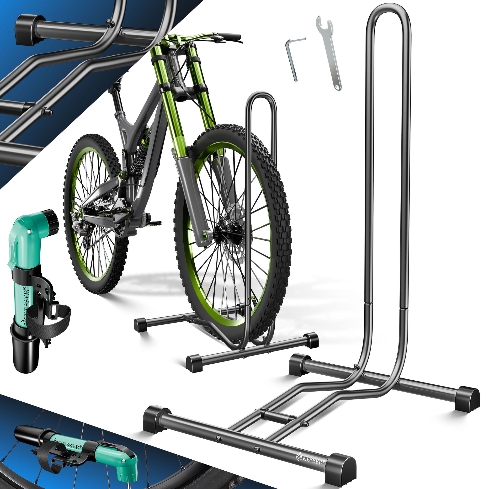 Kesser® Fahrradständer, Freistehend, Bis 65 Mm - Anthrazit, 1er Set