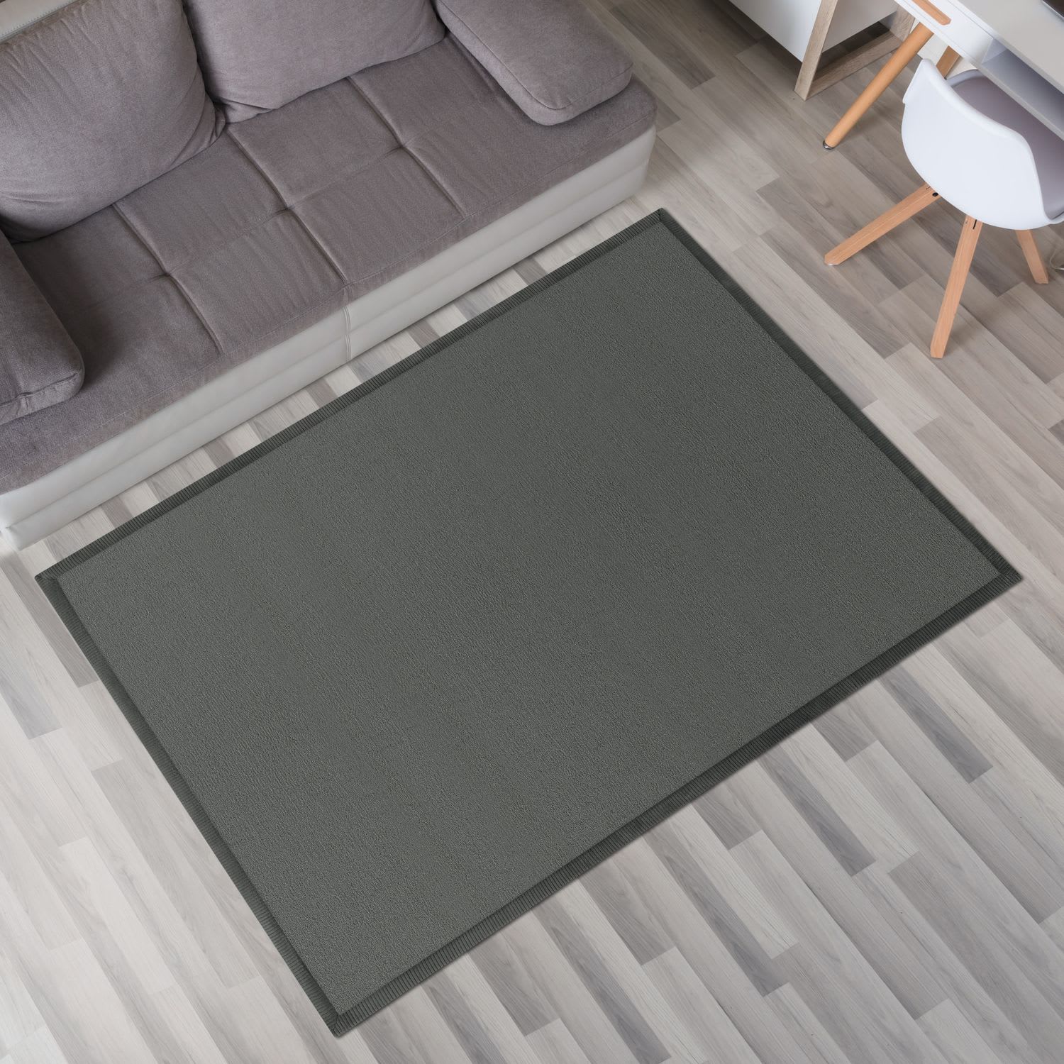 Krabbelmatte Babyzimmer Teppich Spielmatte Kinder Unifarben Rutschfest Flauschig 200 Cm X 280 Cm X 24 Mm Anthrazit Rechteckig