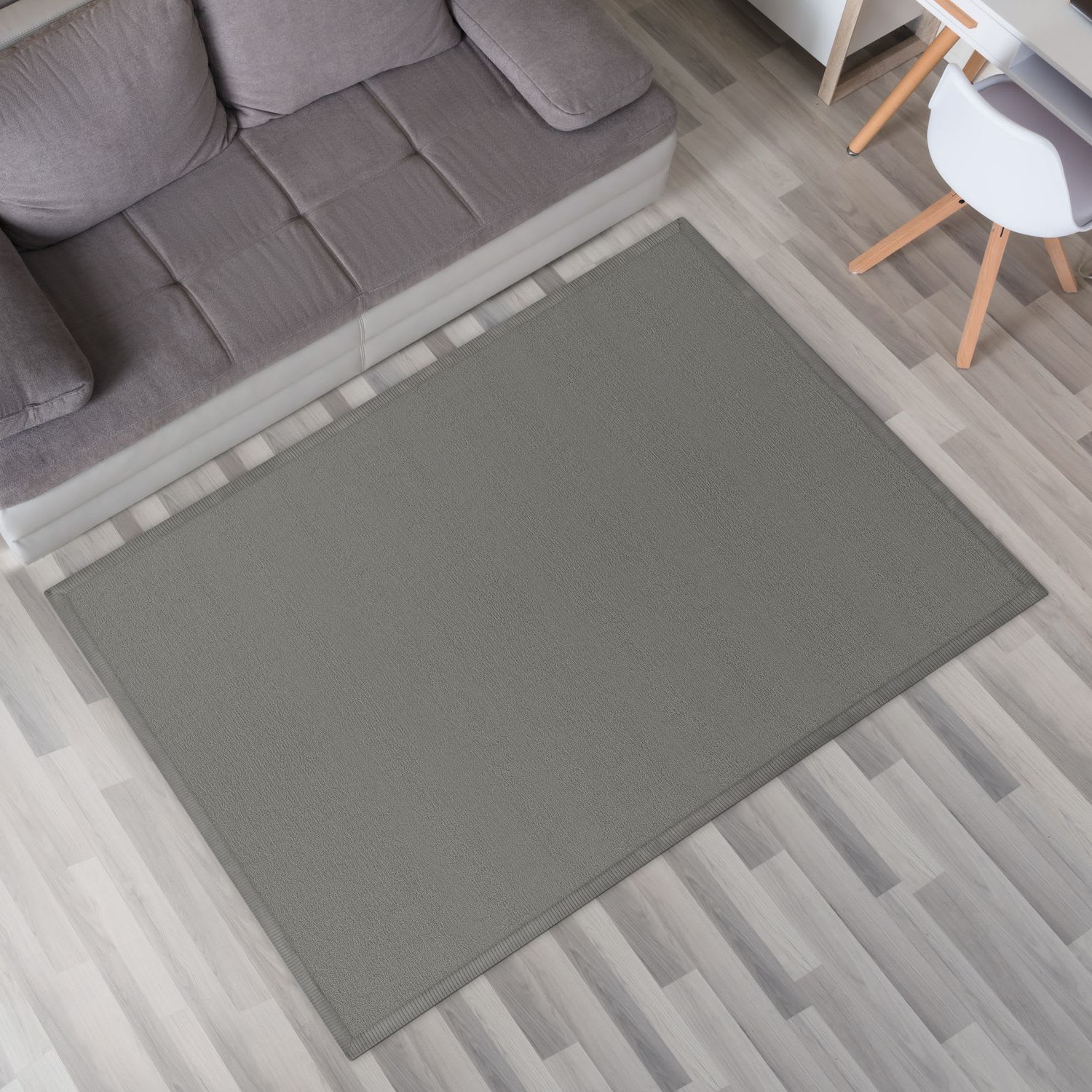 Krabbelmatte Babyzimmer Teppich Spielmatte Kinder Unifarben Rutschfest Flauschig 200 Cm X 350 Cm X 24 Mm Grau Rechteckig