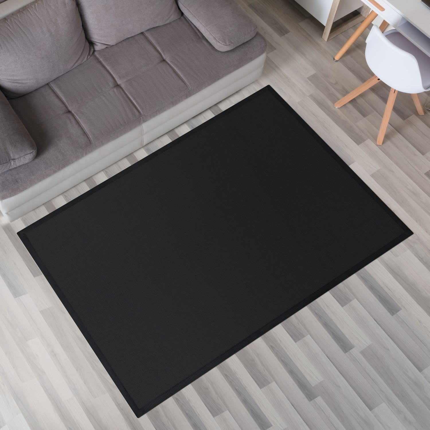 Krabbelmatte Babyzimmer Teppich Spielmatte Kinder Unifarben Rutschfest Flauschig 200 Cm X 280 Cm X 24 Mm Schwarz Rechteckig