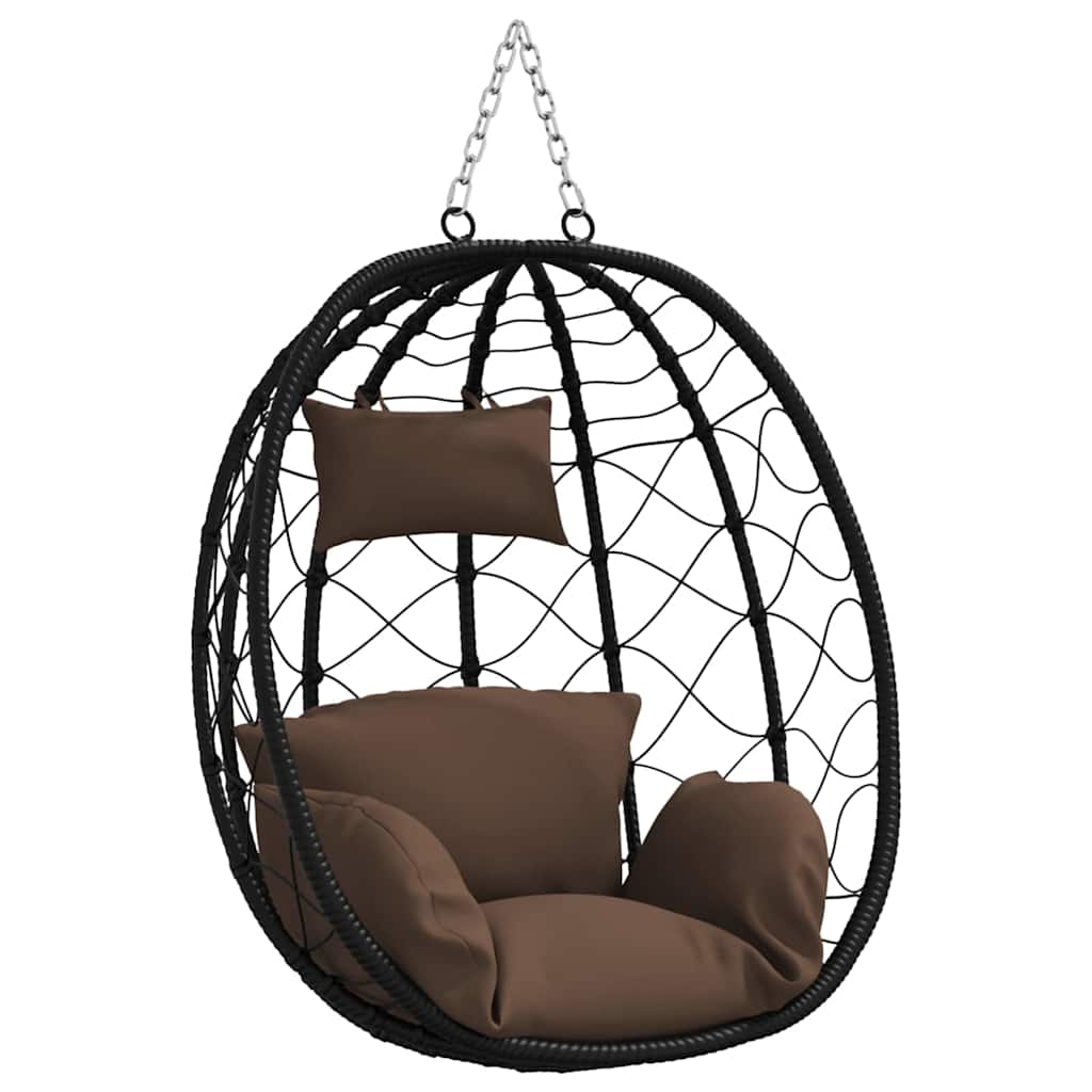 Vidaxl Hängendes Ei-stuhl Poly-rattan 91 X 54,5 X 107 Cm Kaffeebraun