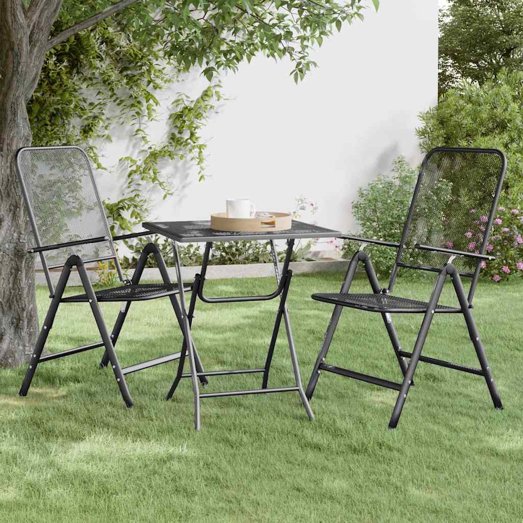 Vidaxl Gartentisch 60x60x72 Cm Streckmetall Anthrazit