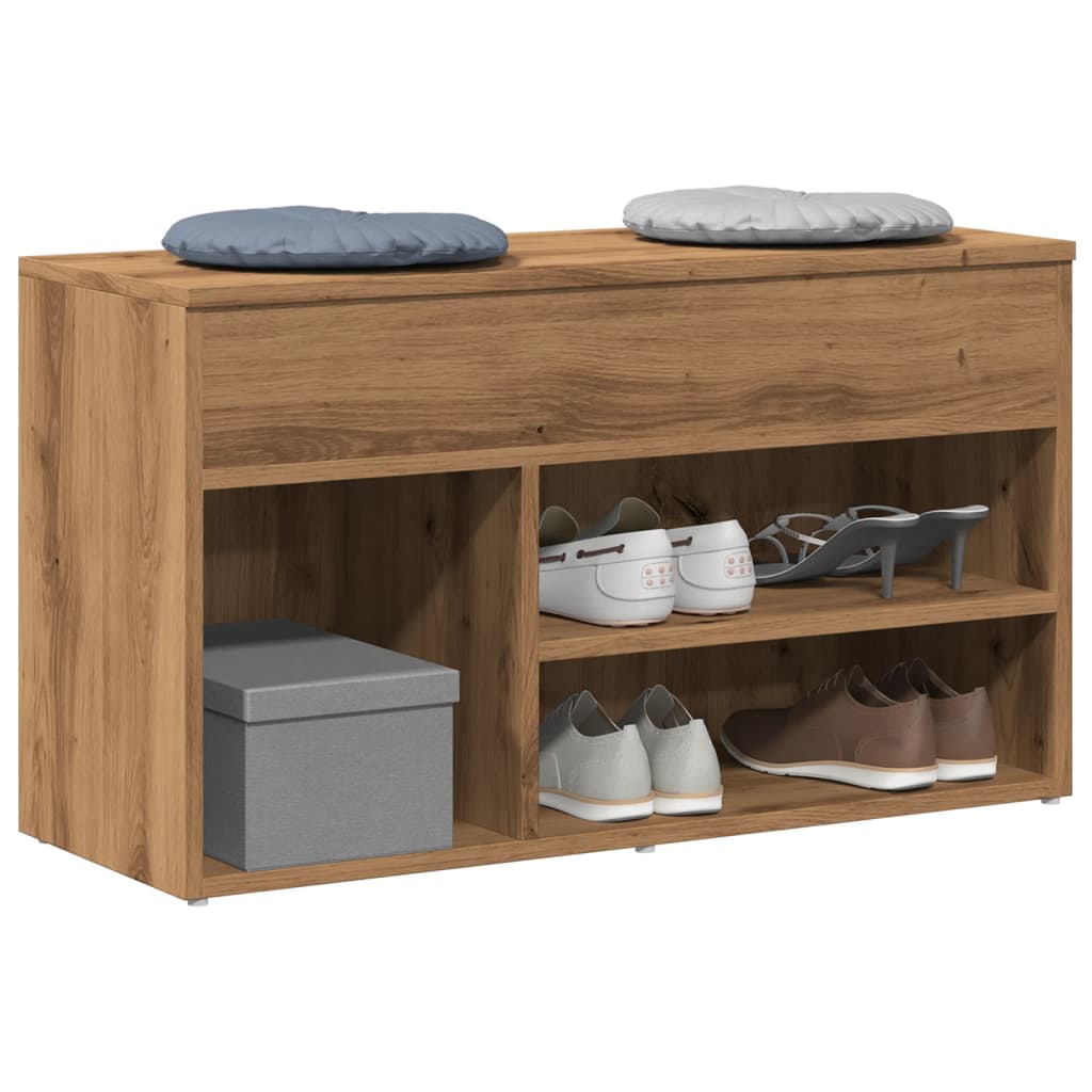Vidaxl Schuhbank Artisan-eiche 80x30x45 Cm Holzwerkstoff