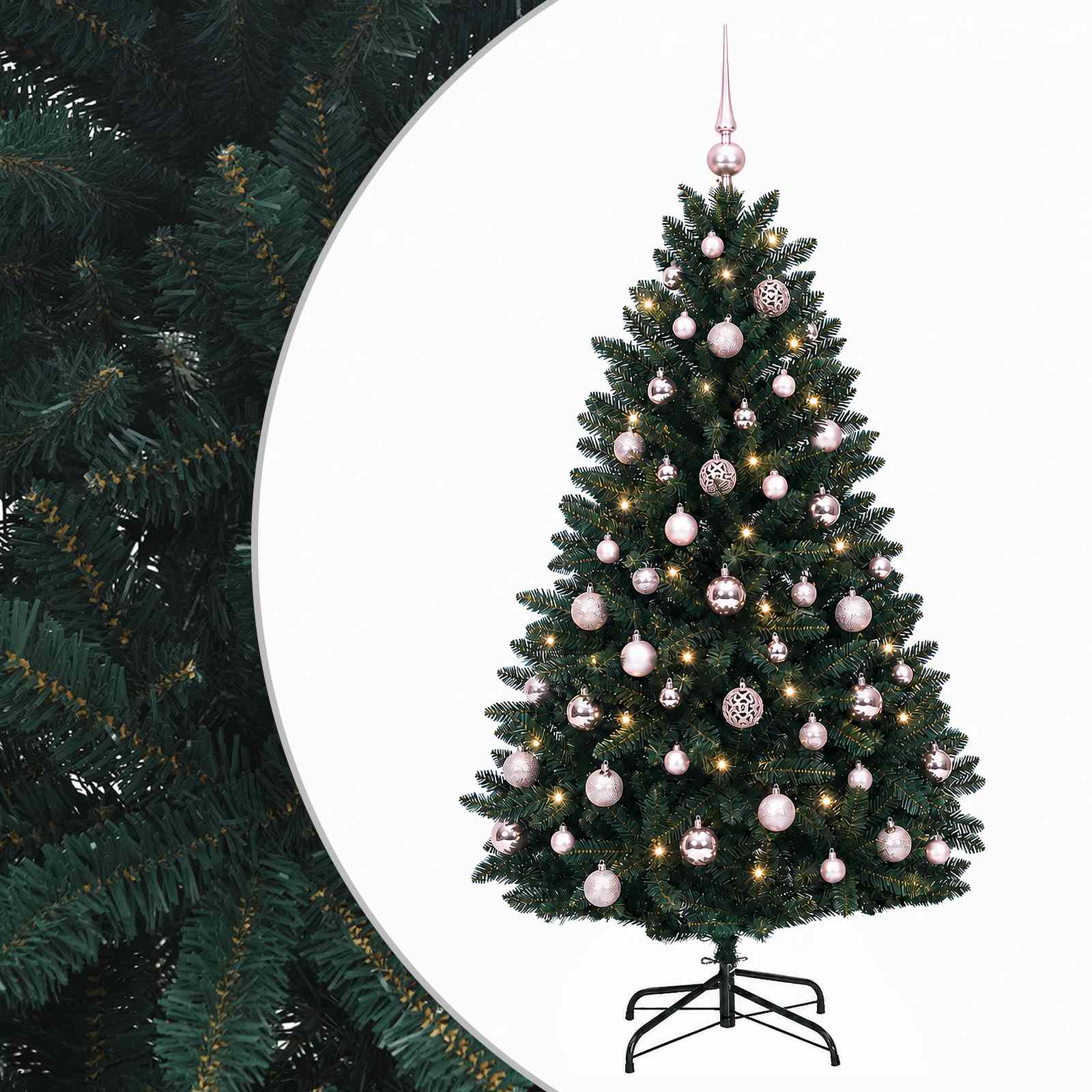 Vidaxl Artificial Christmas Tree Dark Green With Bauble 150 Cm