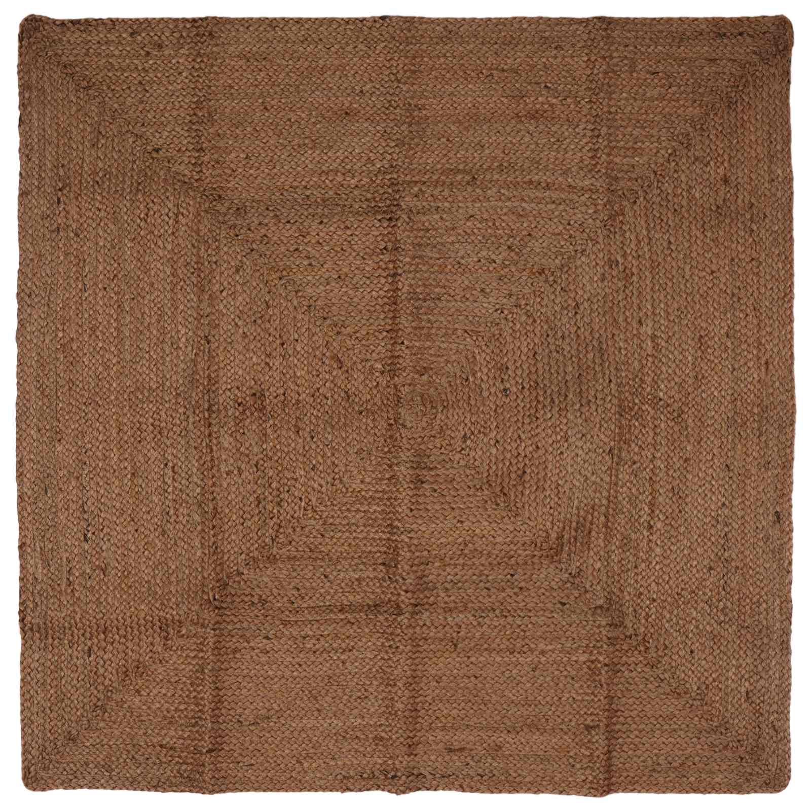 Vidaxl Area Rug Grey 120 X 120 Cm Jute