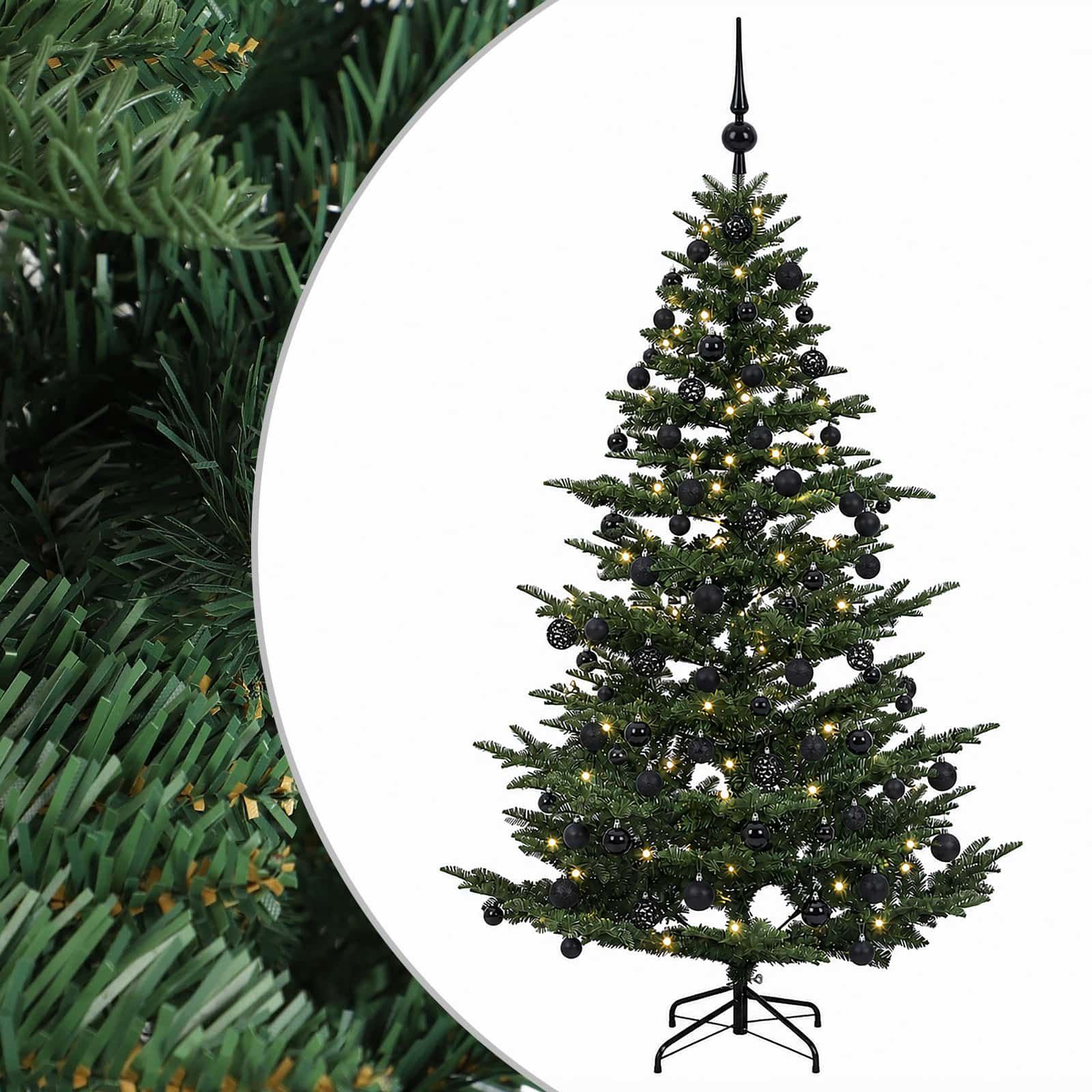 Vidaxl Artificial Christmas Tree With Bauble 180 Cm 300 Leds