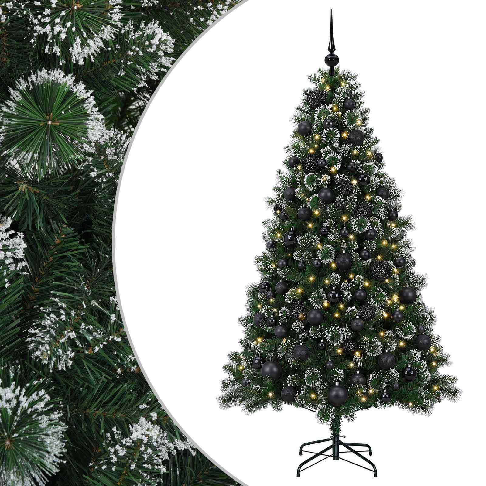 Vidaxl Artificial Christmas Tree With Bauble 240 Cm 300 Leds