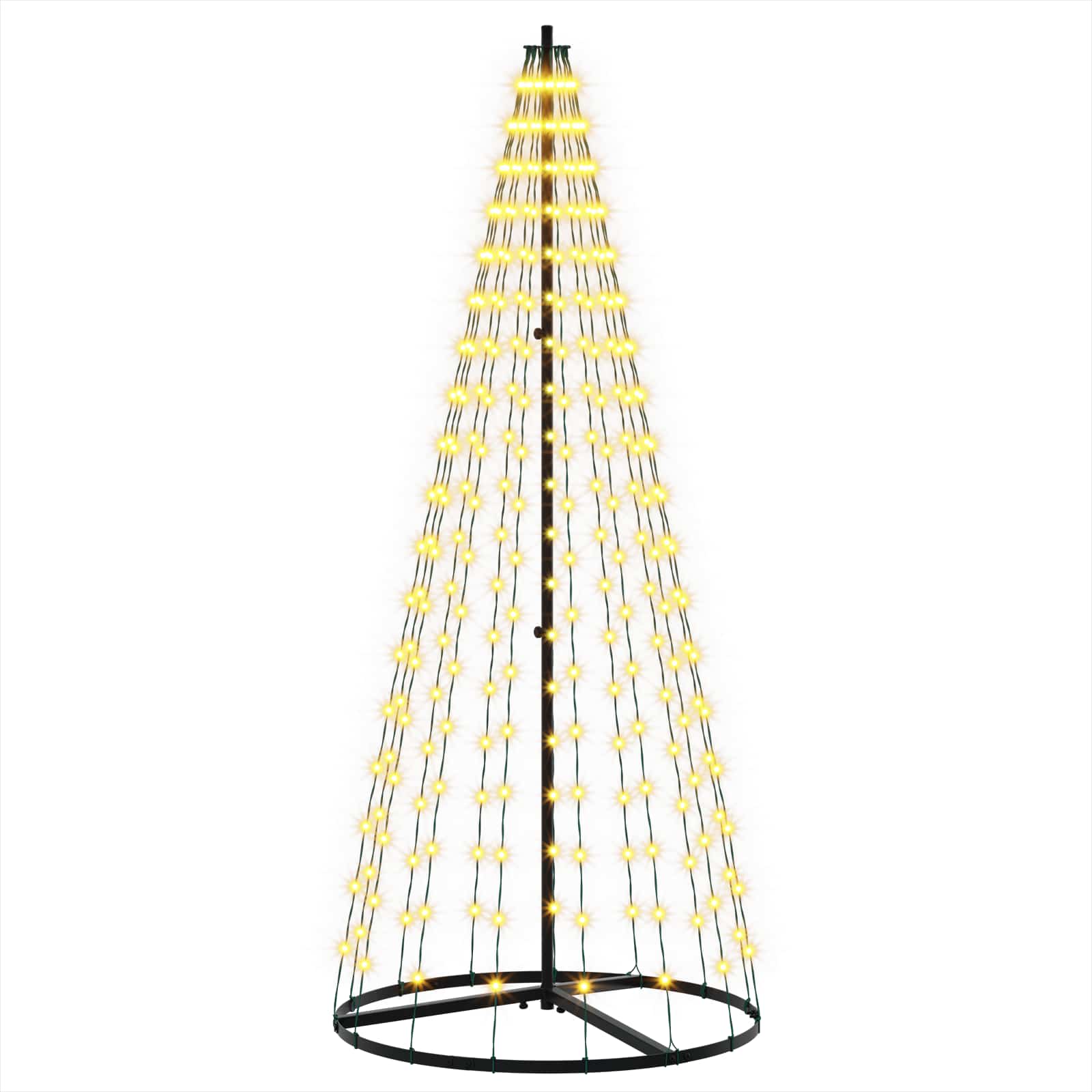 Vidaxl Led Christmas Tree 165 Cm 270 Leds Warm White Steel Black