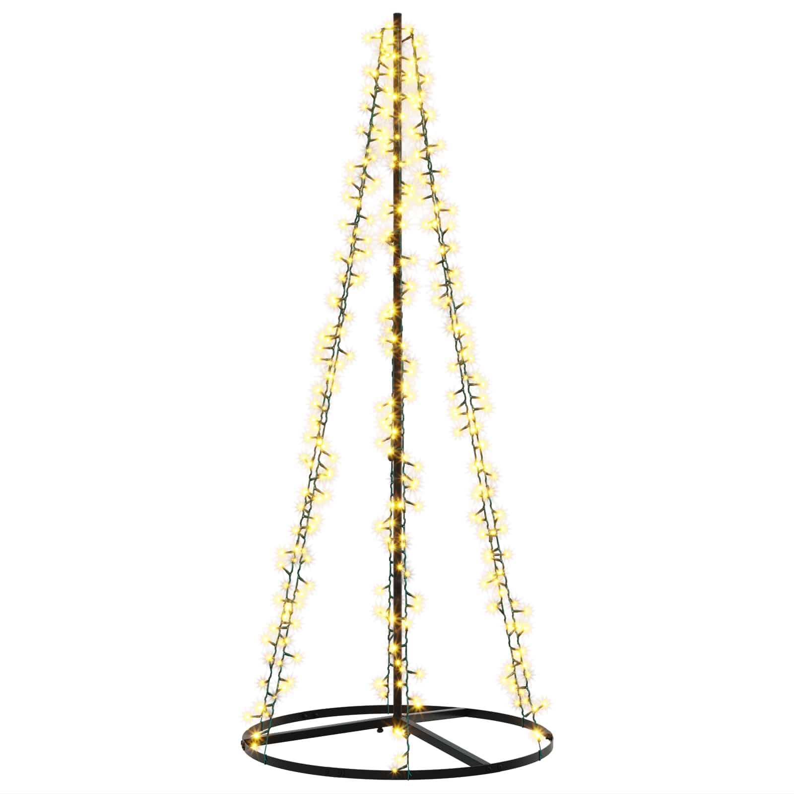 Vidaxl Led Christmas Tree 165 Cm 540 Leds Warm White Steel Black