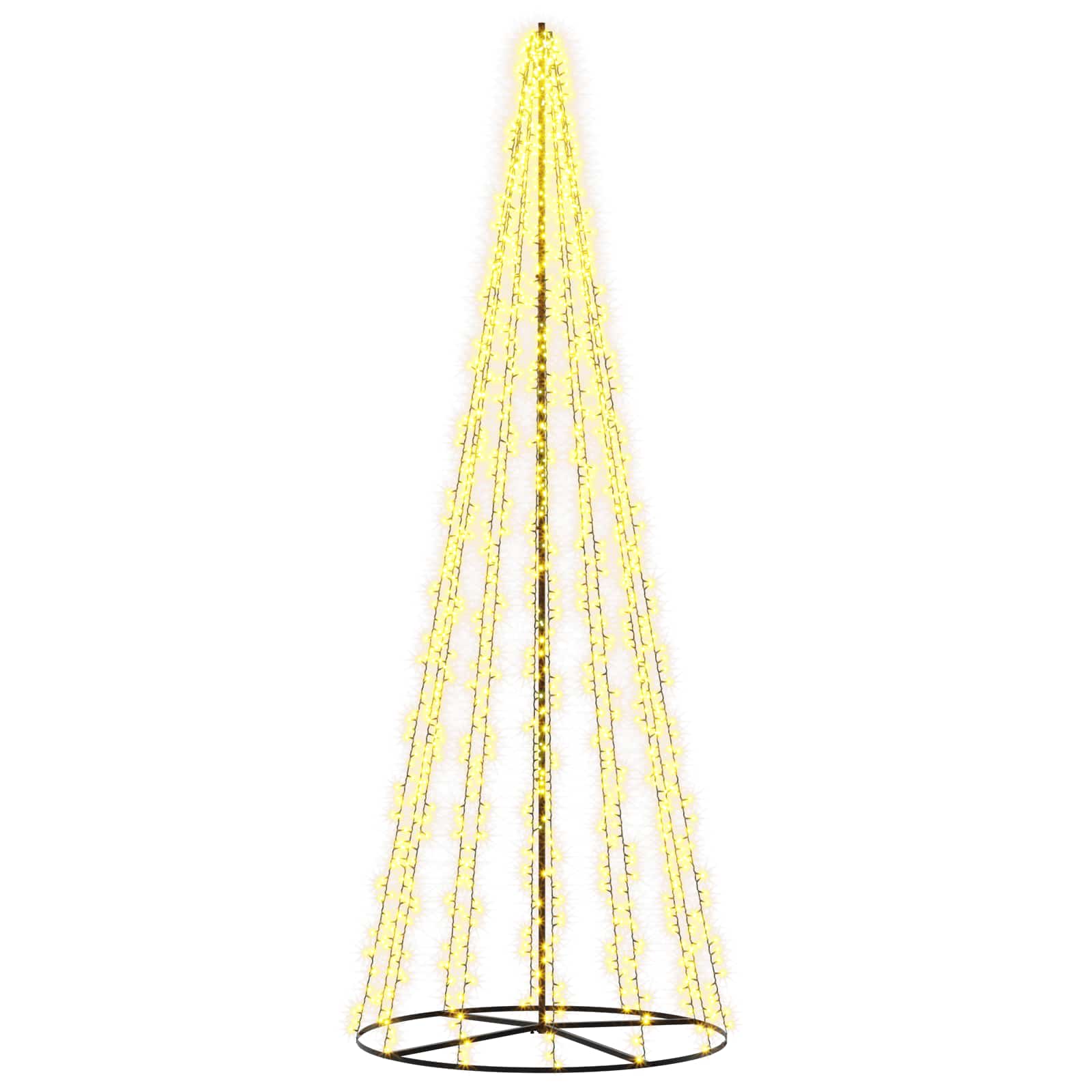 Vidaxl Led Christmas Tree 385 Cm 2460 Leds Warm White Steel Black