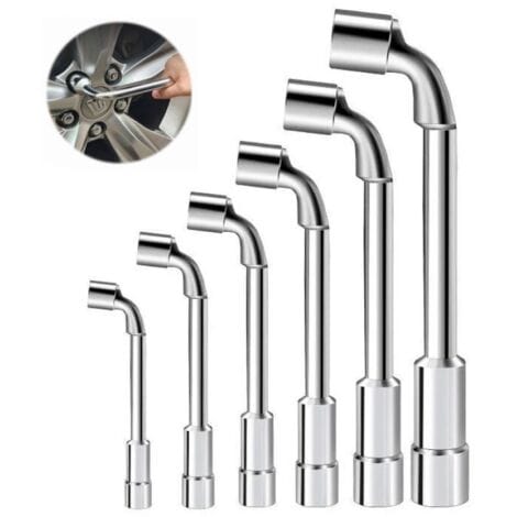 6-teiliges Set L-förmiger Rohrzangen (7/8/9/10/11/12 Mm), L-förmige Rohrmuffe, Perforierter Winkel, Autoreparaturwerkzeug, Für Reparaturen An Rohren, Fahrrädern Und Autos