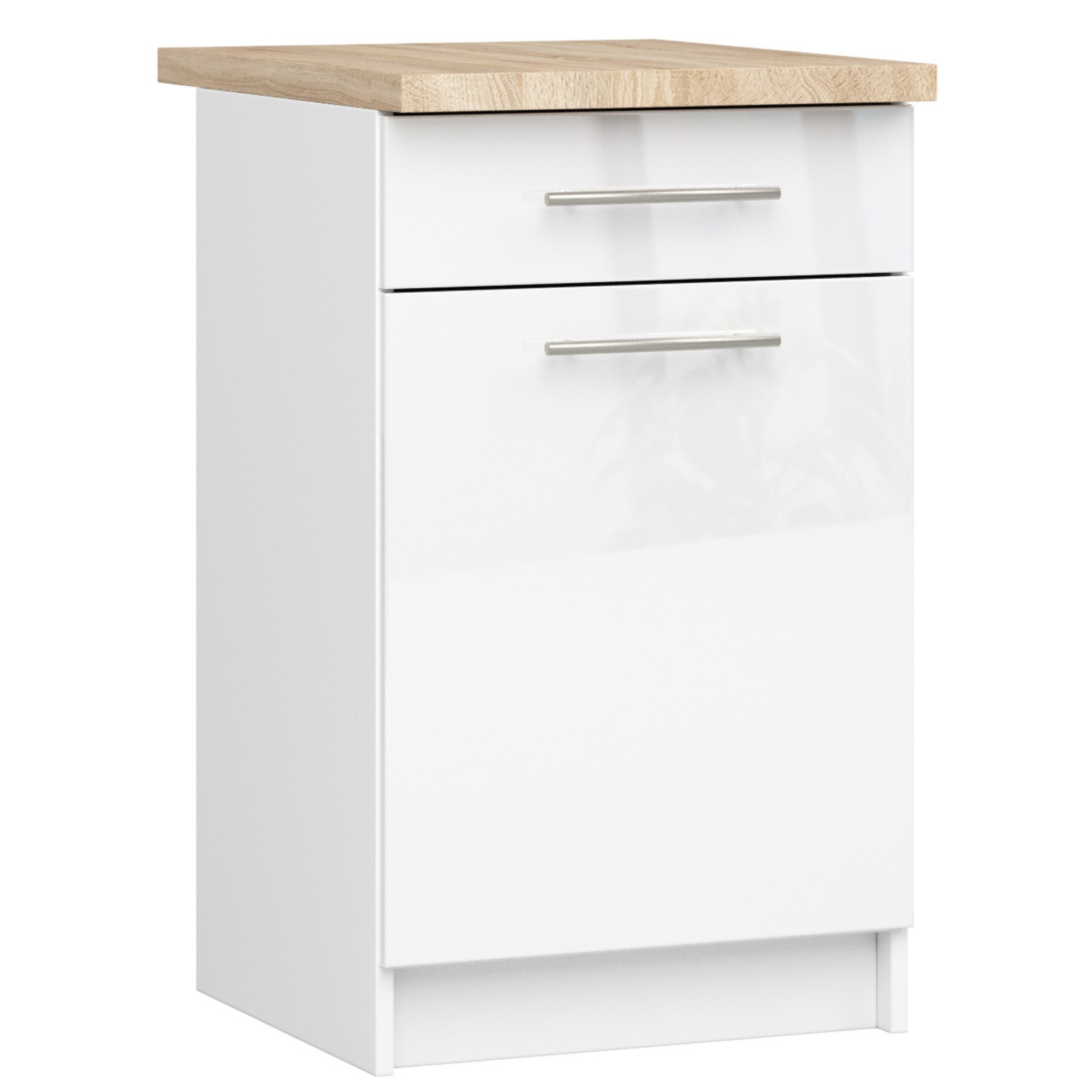 Küchenunterschrank Mit Schubladen 40 Cm Hochglanz Mit Arbeitsplatte 1 Schublade 1 Tür Kollektion Oliwia Raumhirsch